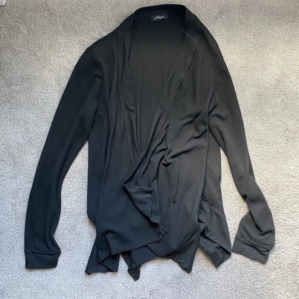 Black Waffle Cardigan